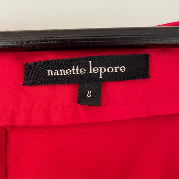 Nanette Lepore Glass Heart faux wrap dress in stunning Rouge. Size 8. - Picture 3 of 6